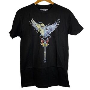 We Love Fine DOTA 2 Righteous Vengeance Graphic Black Crew Neck T-Shirt Small